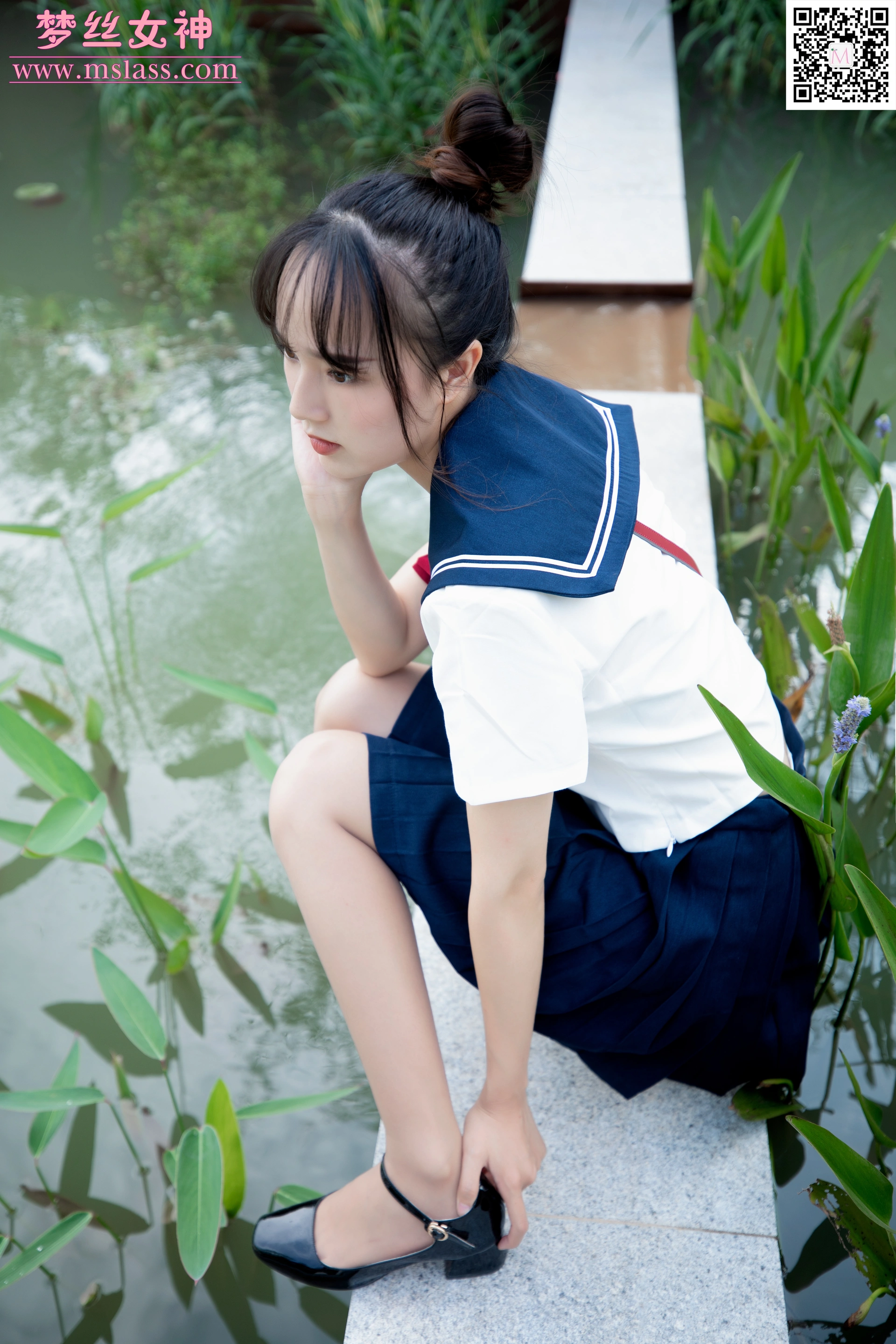 MSLASS梦丝女神 - 2019.09.03 NO.044 玥玥 JK小女神 1